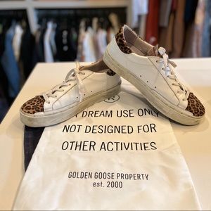 Golden Goose Leopard High Star Sneakers